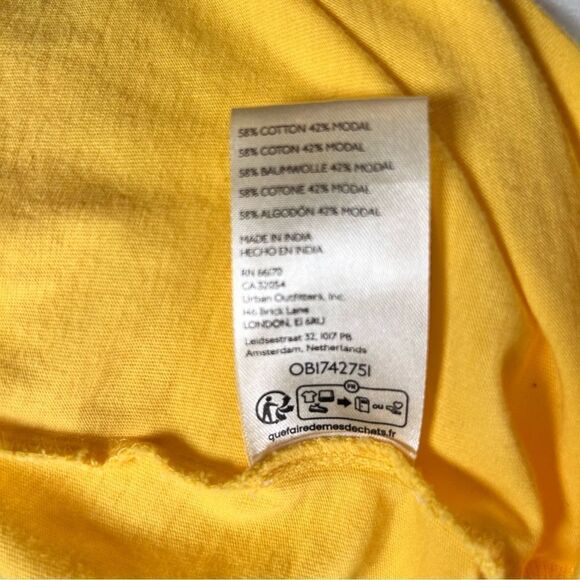 Anthropologie Maeve One Shoulder Bow Tee Knit Sunny Yellow Top M NEW $68 - Picture 7 of 7